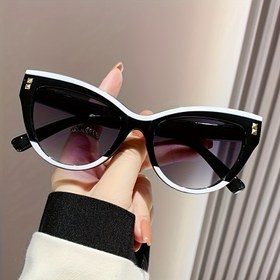 Resim Çift Unisex Y2K Tarzı Kedi-Gözü Retro Klasik Moda Gözlük, Kontrast Renklerle Trend Tasarımlı, Günlük Yaşam ve Partiler İçin Uygun, Çok Yönlü Kullanım. Sağlam ve Dayanıklı, Arkadaşlar ve Aile için Harika Bir Hediye 