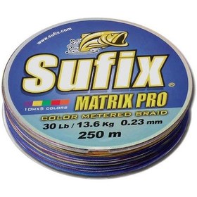 Resim Sufix Matrix Pro İp Misina MULTICOLOR 0.30MM - 100MT - 27KG 