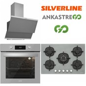 Resim Silverline BO6504S01 - CS5364S01 - 3420 Classy 60 Gri Cam Ankastre Set Silverline