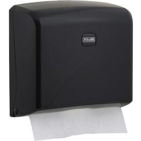 Resim Vialli Z Katlı Kağıt Havlu Dispenseri Max 22 Cm 200 Adet Siyah 