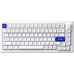 Resim Akko MOD 007B PC Blue on White V3 Piano Pro Switch RGB Kablosuz Hotswap Mekanik Oyuncu Klavye 