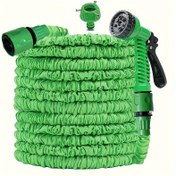 Resim 1 Paket 7.62/15.24/22.86/30.48 Metre Geri Çekilebilir Bahçe Hortumu Hafif ve Dayanıklı Çok Fonksiyonlu Püskürtme Başlığı ile Kink Olmayan Esnek Hortum Ev ve Araba Yıkama ve Bahçe Sulama için Kolay Saklama 