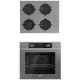 Resim Ferre Fryart Cs Serisi Gri ikili Ankastre Cam Set ( CS208 + XE63CPR) 