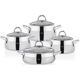 Resim Taç Miranda 8 Parça Çelik Çeyiz Seti Platin Tac-4720 