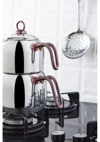 Resim Karaca Urban İndüksiyon Tabanlı Midi Çaydanlık Takımı Rosegold 