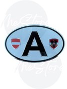 Resim mes store A Harfi Alüminyum Arma Yapıştırma A Arma Oval 125x85 Mm 1adet 