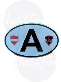 Resim mes store A Harfi Alüminyum Arma Yapıştırma A Arma Oval 125x85 Mm 1adet 