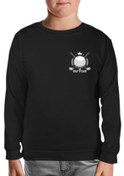 Resim Golf Kulübü - Golf Club Siyah Çocuk Sweatshirt 