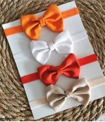 Resim Kız Çocuk/bebek 4'lü Renkli Fiyonk Bandana Seti 