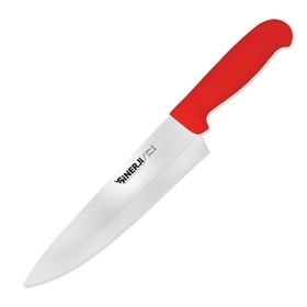 Resim Sinerji Silver No 3 Plastik Saplı Şef Bıçağı, 22.5 cm, Kırmızı 