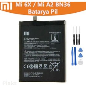 Resim Xiaomi Mi A2 - Mi 6X Bn36 Batarya Pil + Tamir Seti 