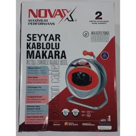 Resim Novax 4lü Grup Makaralı Uzatma Kablo 3x2.5 50MT 