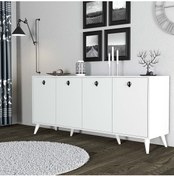 Resim Mezza 1614 Elite 180 Cm Modern Konsol Beyaz 