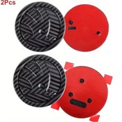 Resim Topshop1 2 Adet 90mm+80mm Karbon Fiber Stil Skoda Rapid Octavia Fabia Laura Superb Kodiaq Karoq Ön Arka Emblem Kaput Bagaj Rozeti 