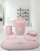 Resim Bonny Home Exclusive Pudra 6 Prç Dantelli Banyo Kirli Çamaşır Sepeti Seti 