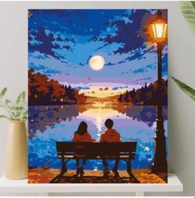 Resim Sayılarla Boyama Tuval Seti - 40x50 Cm, Fırça Ve Boya Dahil 
