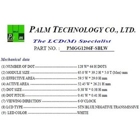 Resim Grafik Lcd 128X64 Mavi Üzerine Beyaz 