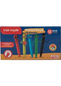 Resim Kidsmode Yağlı Pastel Boya Yuvarlak 12 Renk Çok Renkli 