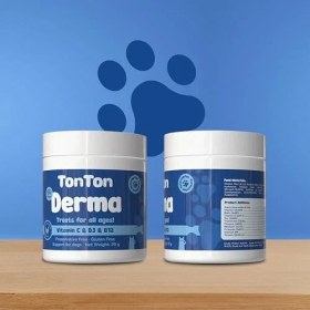Resim Tonton Kedi ve Köpek Deri & Tüy Bakımı Için Glutensiz Çiğnenebilir 60 Tablet Kolajen Içerikli 