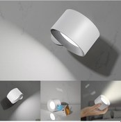 Resim Led Aplikler, Şarj Edilebilir Pil İle Çalışan Duvara Monte Lambalar, 3 Renk Sıcaklığı Ve 3 Parlaklık Seviyesi, 360 Dönme Özellikli Mıknatıslı Top, Kablolu Olmayan Okuma Işıkları Yatak Başlığı İçin Siyah 