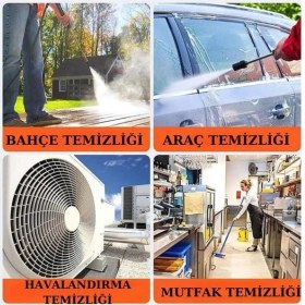 Resim Şarjlı ve Yüksek Basınçlı Oto Yıkama Makinesi ve Sulama Tabancası Bahçe Yıkama Makinesi 
