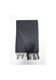 Resim Lacivert Gri Desenli Atkı Kaşkol Çok Renkli 