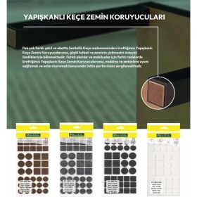 Resim Leo Mobilya Kaydırmaz Yapışkanlı Keçe -Gri- 12CMX24CM 