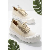 Resim Bambi Bej Triko Kadın Sneaker K011220001 