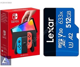 Resim Nintendo OLED | 512 GB Kart | 80 Oyun | Sürpriz Hediye Asem'de 