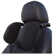 Resim A05 Ayarlanabilir Araba Otomatik U-şekilli Bellek Köpük Boyun Dayanağı Minderi Koltuk Yastığı Kanca Ve Cep Telefonu Tutucu İle Siyah 