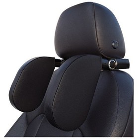 Resim A05 Ayarlanabilir Araba Otomatik U-şekilli Bellek Köpük Boyun Dayanağı Minderi Koltuk Yastığı Kanca Ve Cep Telefonu Tutucu İle Siyah 