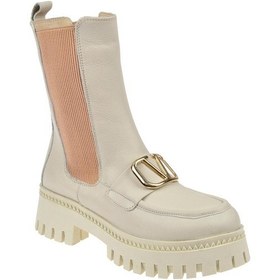 Resim Pullman Hakiki Deri Yanı Lastikli Kadın Bot Mx-zumba01 Bej-bej Bej 