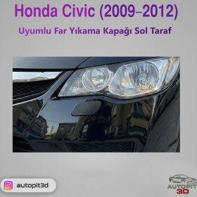Resim AutoPit 3D Honda Civic (2009-2012) Uyumlu Far Yıkama Kapağı Sol Taraf 