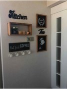 Resim woodhomeworks Gerçek Ahşap Raflı Mutfak Dekor 