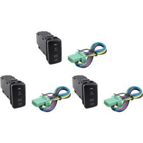 Resim Sanning 3x 12 V Araba Çift LED Işık Çubuğu Mavi/yeşil Prado Işık Düğmesi Için Açma-Kapama Basma Anahtarı Düğmesi (Yurt Dışından) 