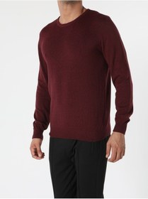Resim Colin's Regular Fit Bisiklet Yaka Erkek Mor Kazak CL1051445_Q1.V2_PUM 
