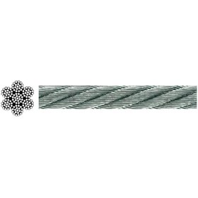 Resim Hamdi Küçük Krom 7x19 Yumuşak Çelik Halat 30mt-6mm 