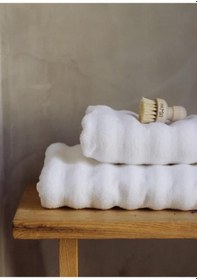 Resim Fine Cotton Beyaz Yüz Havlusu 90x50 Cm Beyaz 