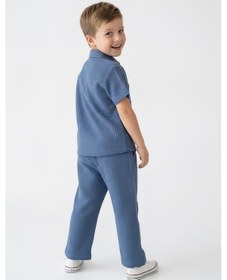 Resim Miababy Gofreli Yazlık Gömlek 2li Takım İndigo 