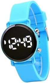 Resim Mavi Silikon Kordonlu Led Watch Genç Kız Kadın Yetişkin Çocuk Saati ST-304137 