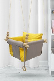 Resim Sallansana Gri Sarı Kombin Dream Swing Salıncak 