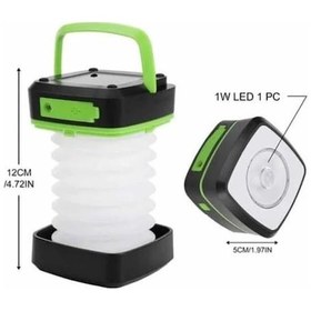 Resim Kamp Feneri Lambası Solar Güneş Enerji Portatif Işıldak Şarjlı 