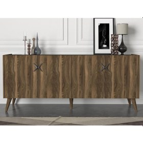 Resim Dekorister Exclusive Wood Konsol Ceviz-Antrasit 