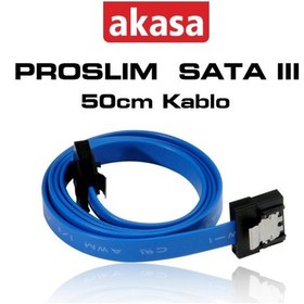 Resim Akasa Proslim Sata Iii 50Cm Kablo Mavi 