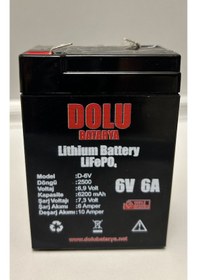 Resim Terazi Aküsü 6 Volt 6 Amper Lifepo4 Batarya 