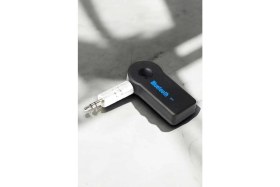 Resim TE Dükkan Buğz Kablosuz Bluetooth Aux Araç Kiti Siyah Hafıza Kartlı 