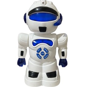 Resim Robot Çarp Dön Sesli Işıklı 15 Fonksiyonlu Robot 25 Cm Mavi 