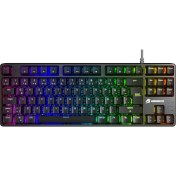 Resim Gamebooster G23B Enigma Tkl Rainbow Aydınlatmalı Red Switch Mekanik Siyah Oyun Klavyesi 