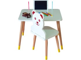 Resim Ahşap Çocuk Oyun ve Aktivite Masa Sandalye Takımı 