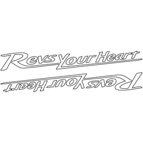 Resim Motiker Revs Your Heart Yazılı Mini Sticker Etiket Modeli 